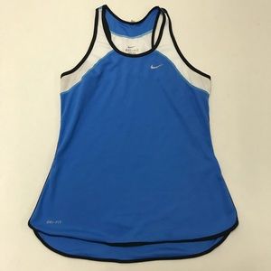 Nike women’s blue and white running Dri Fit Tank